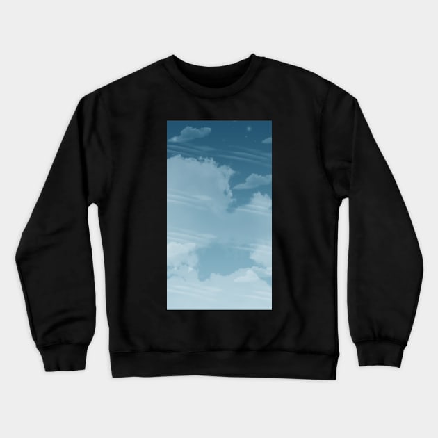 Blue Cloudy Sky Crewneck Sweatshirt by Blackmoonrose13